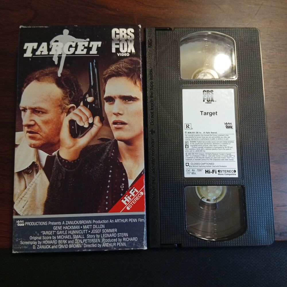 Target 1985 VHS CBS Fox Release - Gene Hackman, Matt Dillon